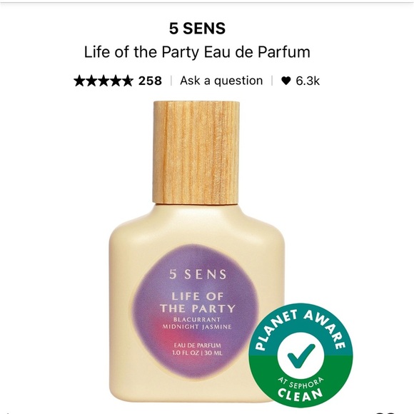 NIB: 5 Sens Life Of The Party Eau De Parfum• Full Size - Picture 3 of 5